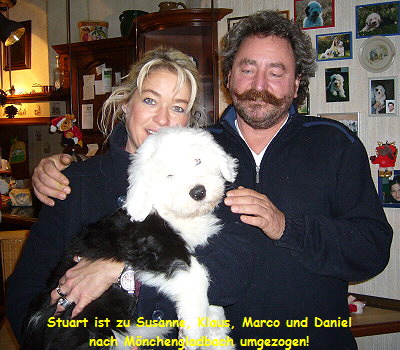 Stuart ist zu Susanne, Klaus, Marco und Daniel
nach Mönchengladbach umgezogen!